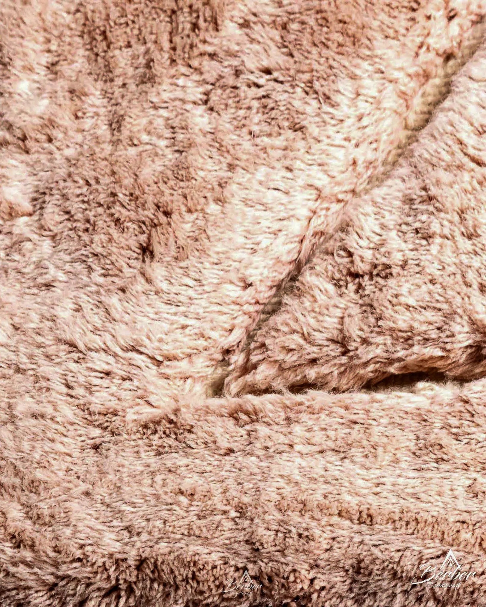 Soft Pink Moroccan Rug 3 X 5 Ft | 90 X 150 Cm / With Tassels / Short (0.4” / 1 cm)
