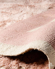 Soft Pink Moroccan Rug 3 X 5 Ft | 90 X 150 Cm / With Tassels / Short (0.4” / 1 cm)
