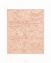 Soft Pink Moroccan Rug 3 X 5 Ft | 90 X 150 Cm / With Tassels / Short (0.4” / 1 cm)