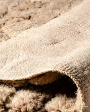 Striped Beni Ourain Carpet 3 X 5 Ft | 90 X 150 Cm / With Tassels / Short (0.4” / 1 cm)