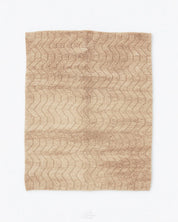 Striped Beni Ourain Carpet 3 X 5 Ft | 90 X 150 Cm / With Tassels / Short (0.4” / 1 cm)