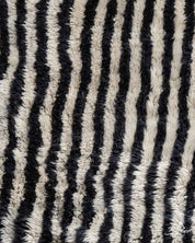 Striped Black Moroccan Rug-Berber Handicraft