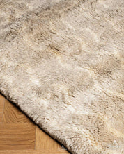 Striped Brown Morrocan Rug 3 X 5 Ft | 90 X 150 Cm / With Tassels / Short (0.4” / 1 cm)