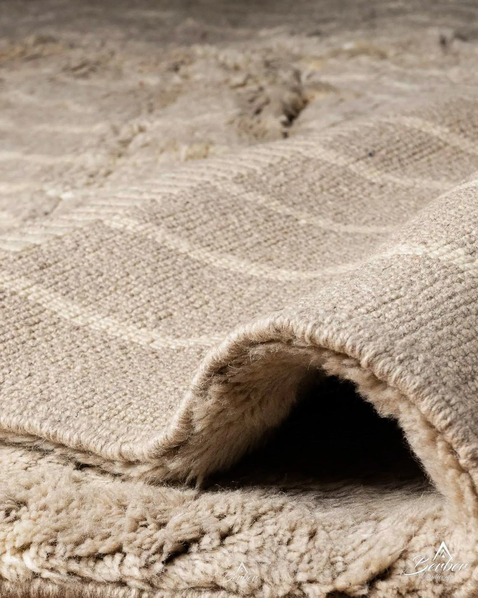 Striped Brown Morrocan Rug 3 X 5 Ft | 90 X 150 Cm / With Tassels / Short (0.4” / 1 cm)