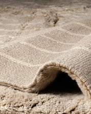 Striped Brown Morrocan Rug 3 X 5 Ft | 90 X 150 Cm / With Tassels / Short (0.4” / 1 cm)