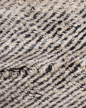 Striped Brown area Rug 3 X 5 Ft | 90 X 150 Cm / With Tassels / Short (0.4” / 1 cm)