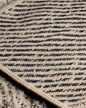Striped Brown area Rug 3 X 5 Ft | 90 X 150 Cm / With Tassels / Short (0.4” / 1 cm)