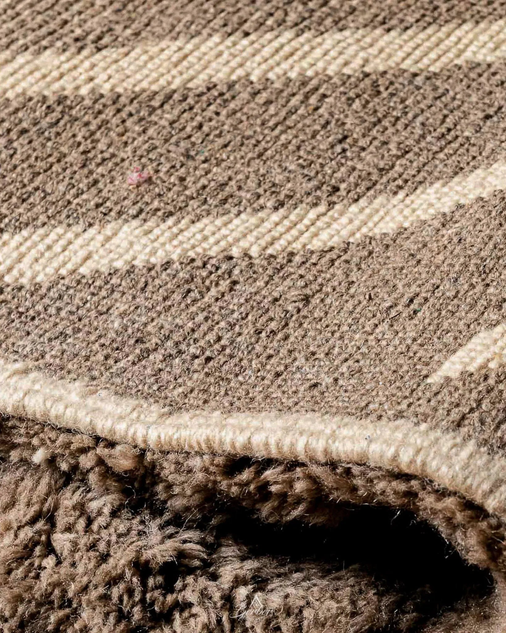 Striped Handwoven Rug 3 X 5 Ft | 90 X 150 Cm / With Tassels / Short (0.4” / 1 cm)