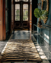 Striped Moroccan Carpet 3 X 5 Ft | 90 X 150 Cm / With Tassels / Short (0.4” / 1 cm)
