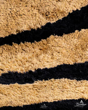Striped Moroccan Carpet 3 X 5 Ft | 90 X 150 Cm / With Tassels / Short (0.4” / 1 cm)