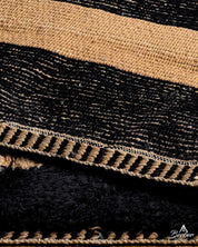 Striped Moroccan Carpet 3 X 5 Ft | 90 X 150 Cm / With Tassels / Short (0.4” / 1 cm)