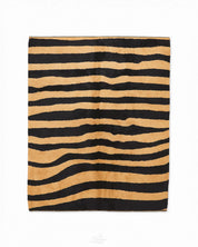 Striped Moroccan Carpet 3 X 5 Ft | 90 X 150 Cm / With Tassels / Short (0.4” / 1 cm)