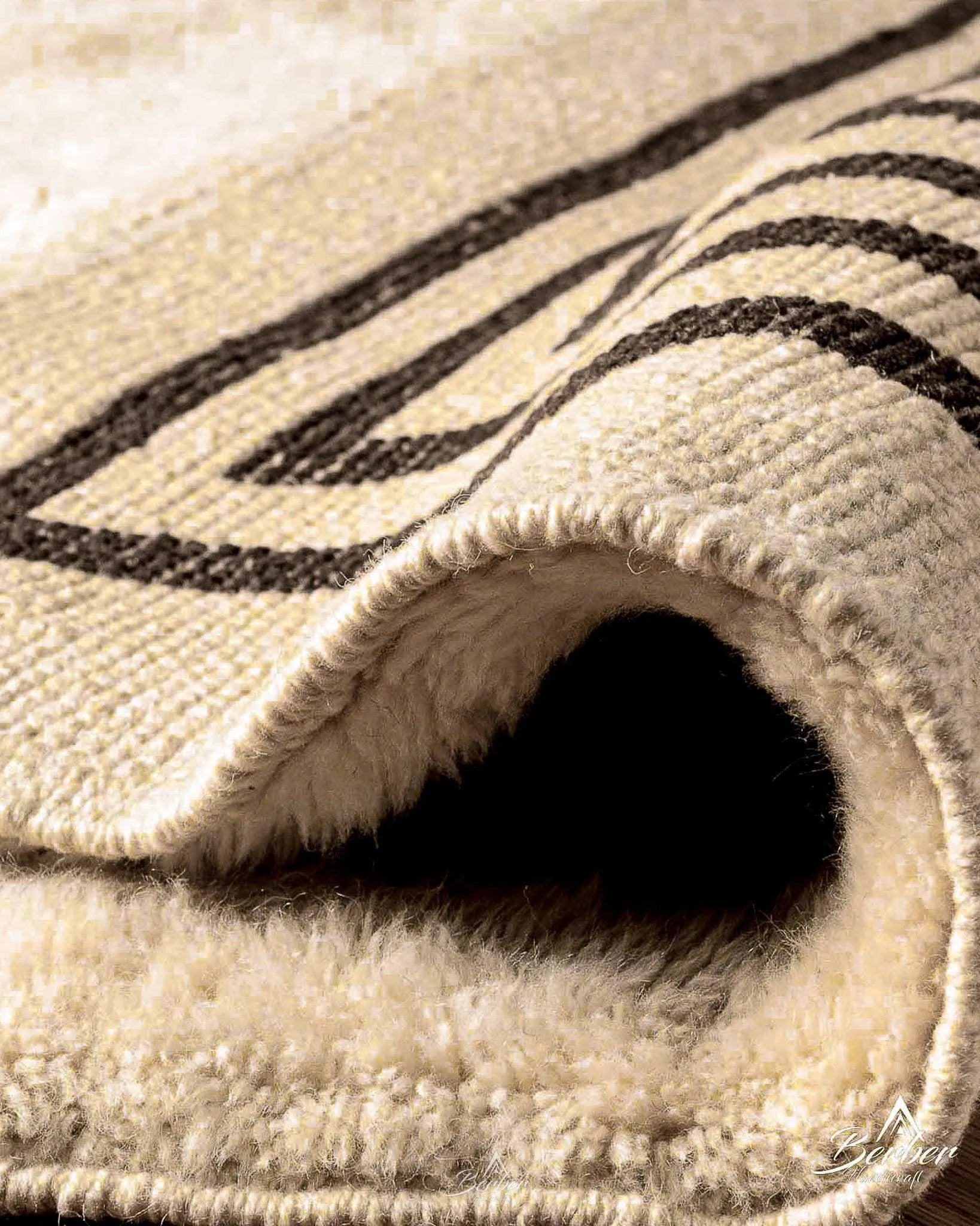 Striped Mrirt Rug 3 X 5 Ft | 90 X 150 Cm / With Tassels / Short (0.4” / 1 cm)