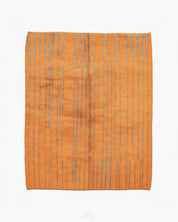 Striped Orange Morrocan Rug 3 X 5 Ft | 90 X 150 Cm / With Tassels / Short (0.4” / 1 cm)