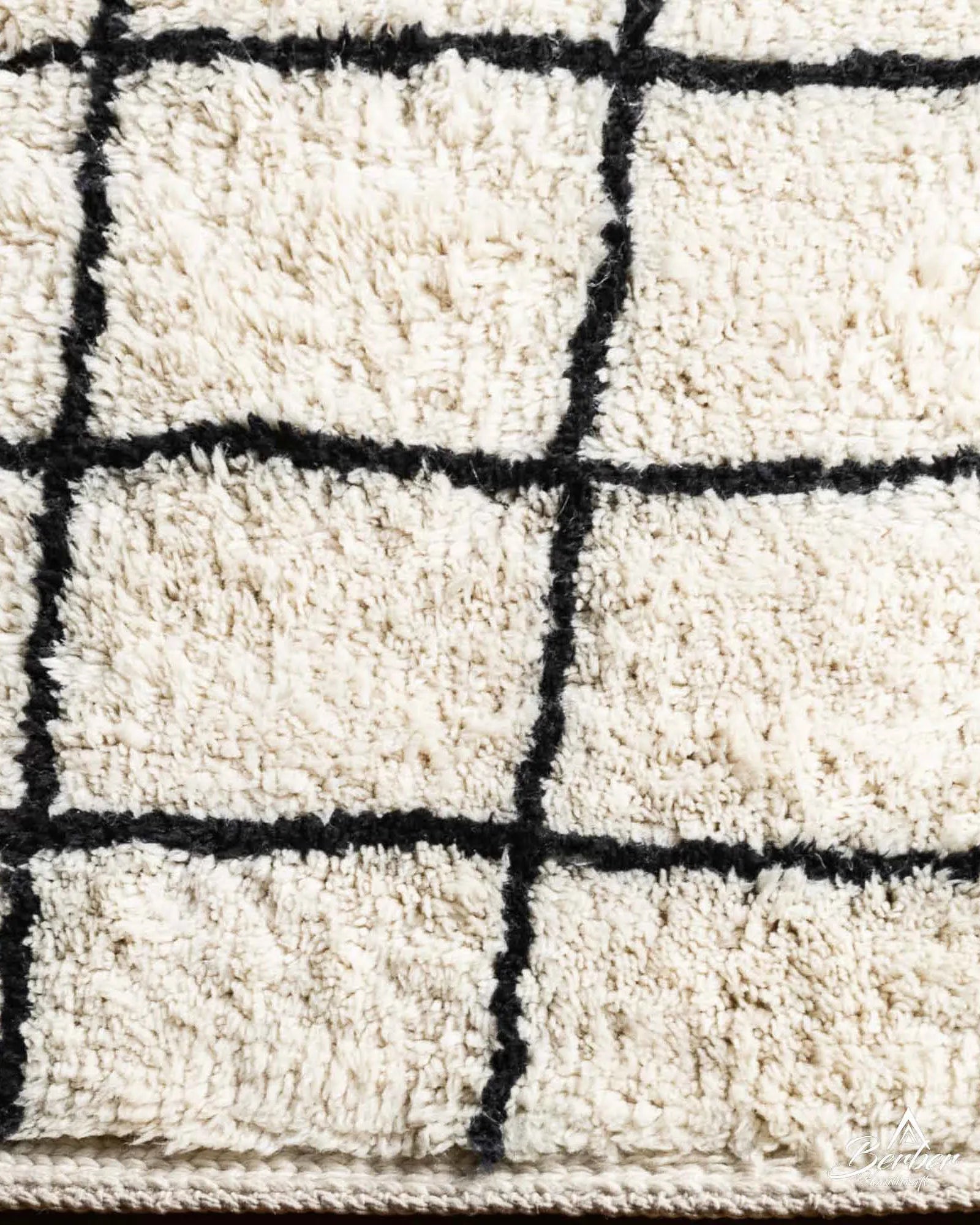 Striped Wool Rug-Berber Handicraft