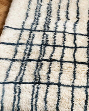 Striped Wool Runner Rug 2 X 6 Ft | 60 X 180 Cm / With Tassels / Short (0.4” / 1 cm)