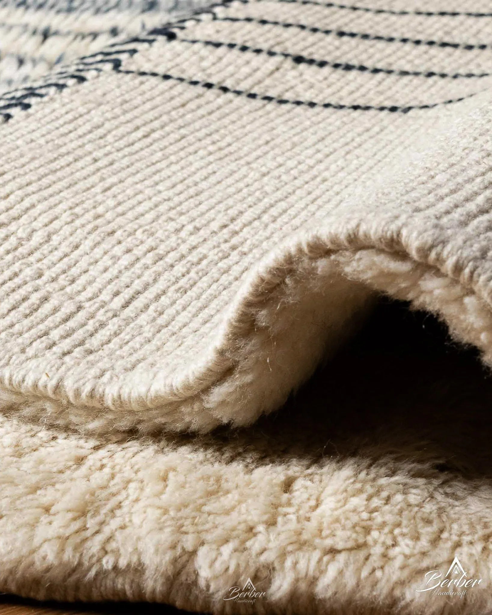 Striped Wool Runner Rug 2 X 6 Ft | 60 X 180 Cm / With Tassels / Short (0.4” / 1 cm)