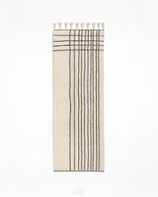 Striped Wool Runner Rug 2 X 6 Ft | 60 X 180 Cm / With Tassels / Short (0.4” / 1 cm)