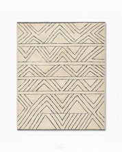 Tribal Beni Ourain Rug 3 X 5 Ft | 90 X 150 Cm / With Tassels / Short (0.4” / 1 cm)