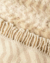 Tribal Berber Rug 3 X 5 Ft | 90 X 150 Cm / With Tassels / Short (0.4” / 1 cm)