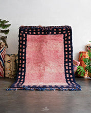 Vibrant Pink Moroccan Rug 3 X 5 Ft | 90 X 150 Cm / With Tassels / Short (0.4” / 1 cm)