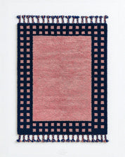 Vibrant Pink Moroccan Rug 3 X 5 Ft | 90 X 150 Cm / With Tassels / Short (0.4” / 1 cm)