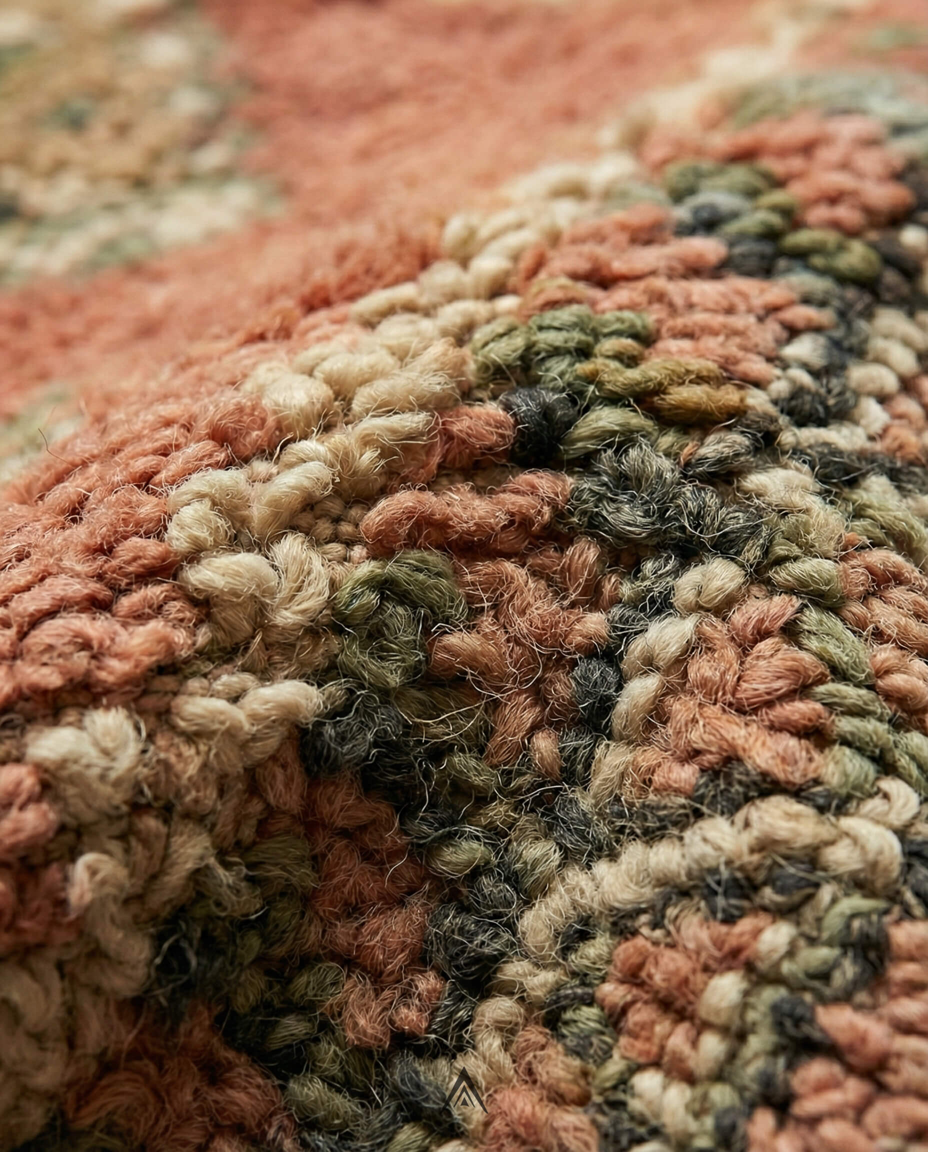 Vintage Aged Carpet 5.4x8.5 ft — 165x260 cm-Berber Handicraft