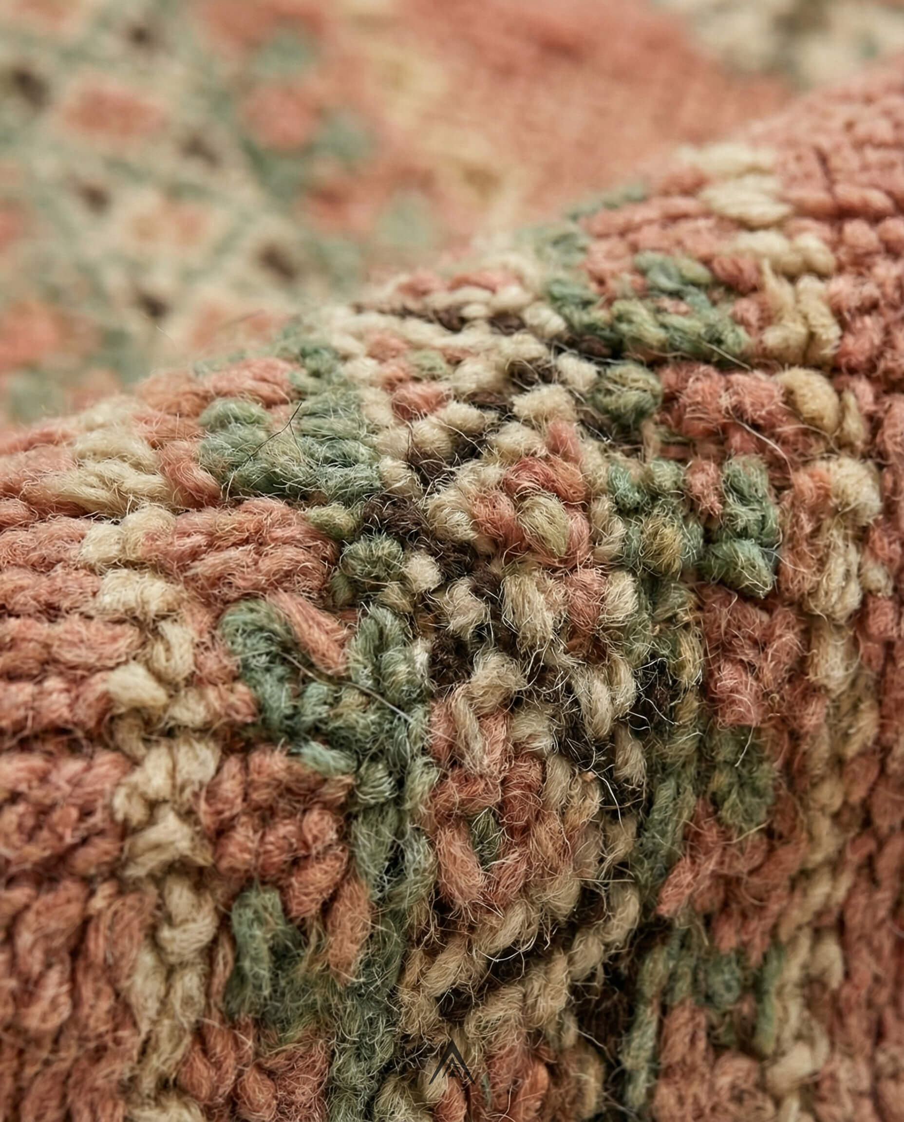 Vintage Aged Carpet 5.4x8.5 ft — 165x260 cm-Berber Handicraft