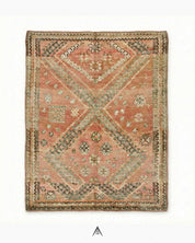 Vintage Aged Carpet 5.4x8.5 ft — 165x260 cm-Berber Handicraft