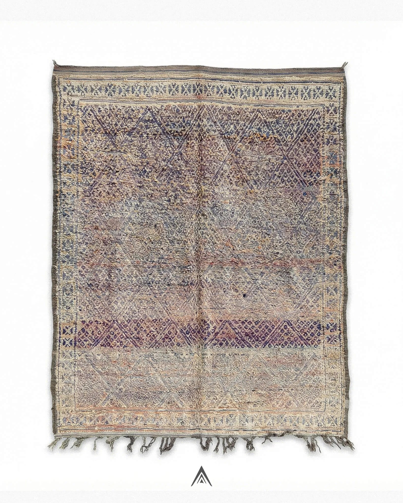 Vintage Artisan Rug 6.8x11.2 ft — 208x342 cm-Berber Handicraft