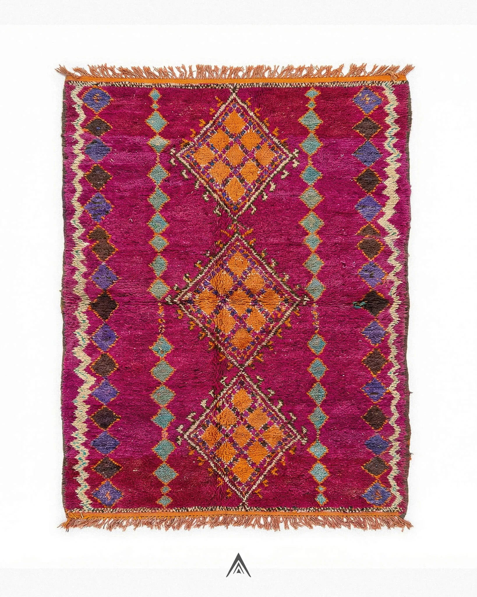Vintage Berber Area Rug 6.4x15.4 ft — 196x470 cm-Berber Handicraft