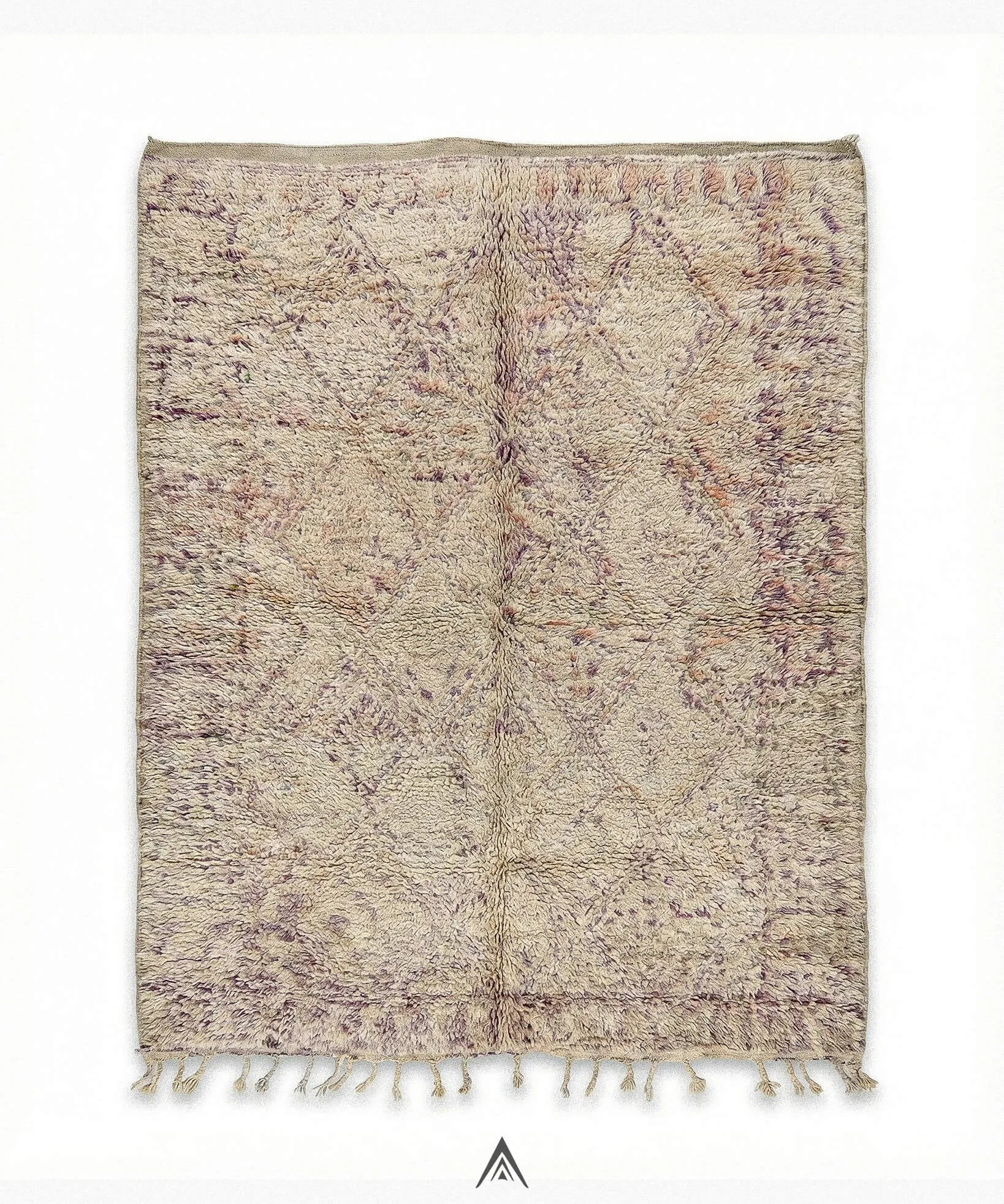 Vintage Berber Carpet 6.4x9.4 ft — 195x286 cm-Berber Handicraft