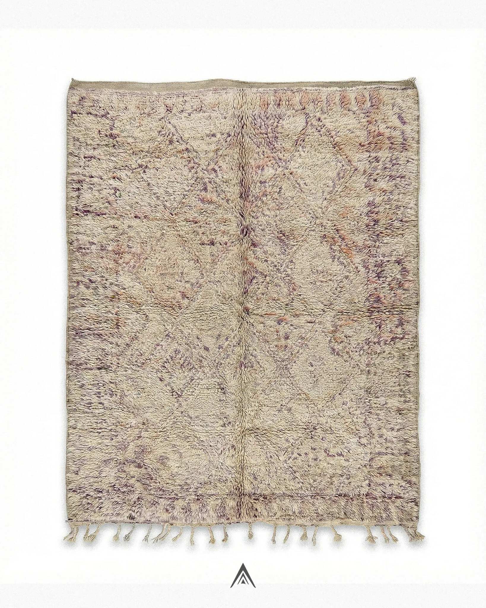 Vintage Berber Carpet 6.4x9.4 ft — 195x286 cm-Berber Handicraft
