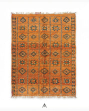 Vintage Earth Tone Rug 5.3x8.7 ft — 163x266 cm-Berber Handicraft