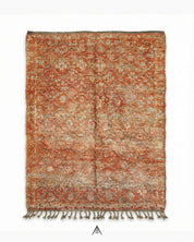 Vintage Geometric Carpet 6.2x11.5 ft — 190x350 cm-Berber Handicraft