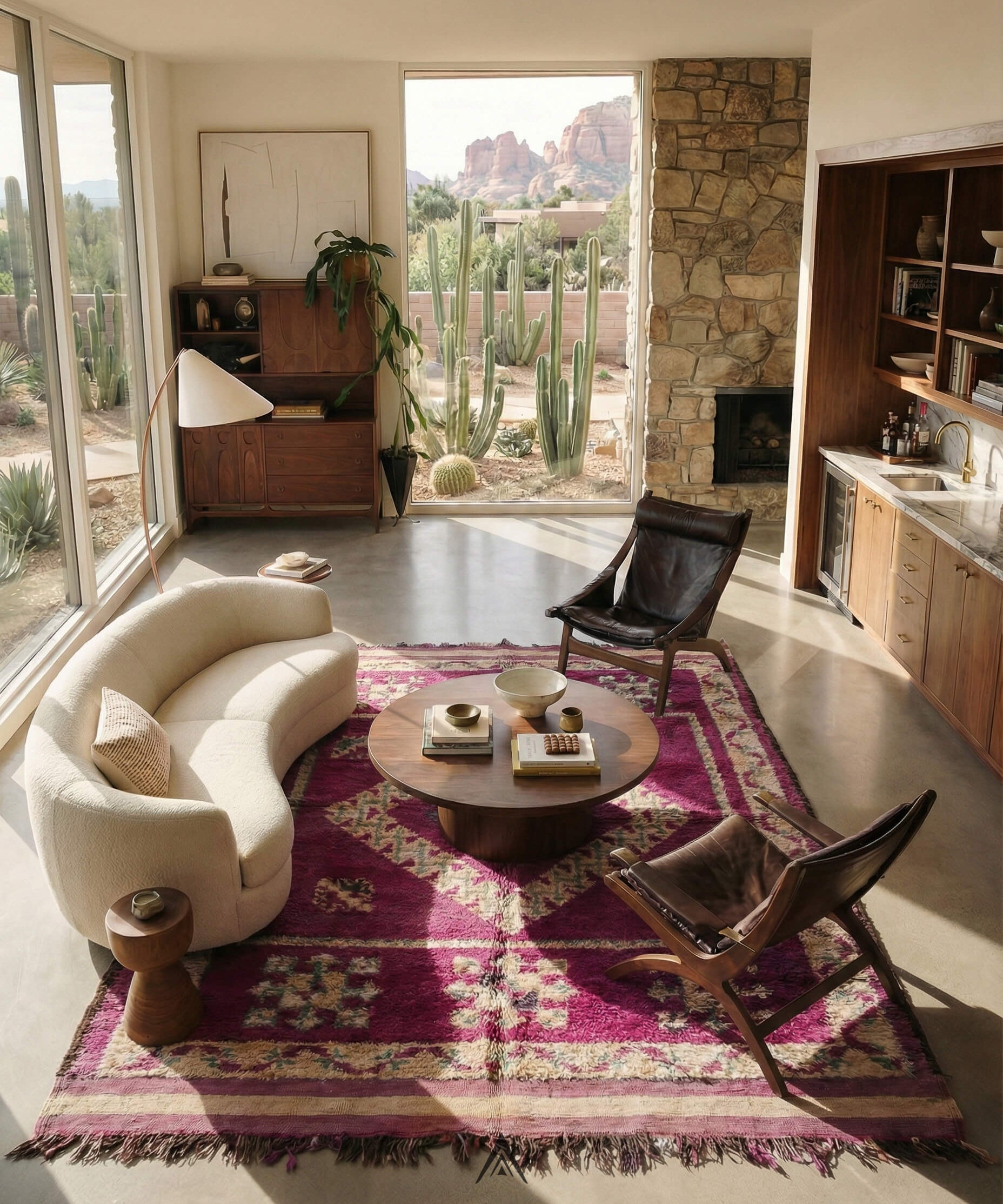 Vintage Handcrafted Rug 6.2x12 ft — 190x370 cm-Berber Handicraft