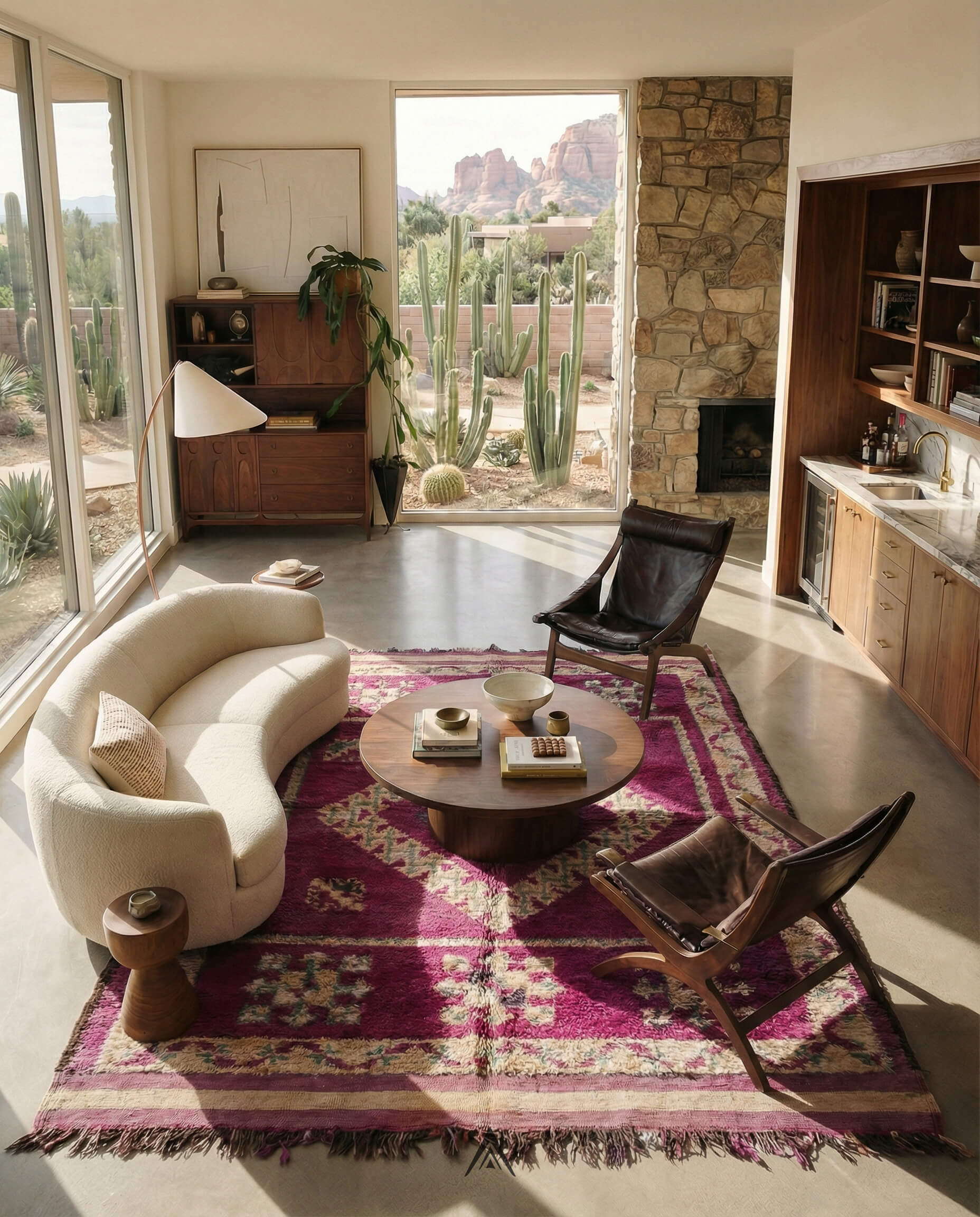 Vintage Handcrafted Rug 6.2x12 ft — 190x370 cm-Berber Handicraft