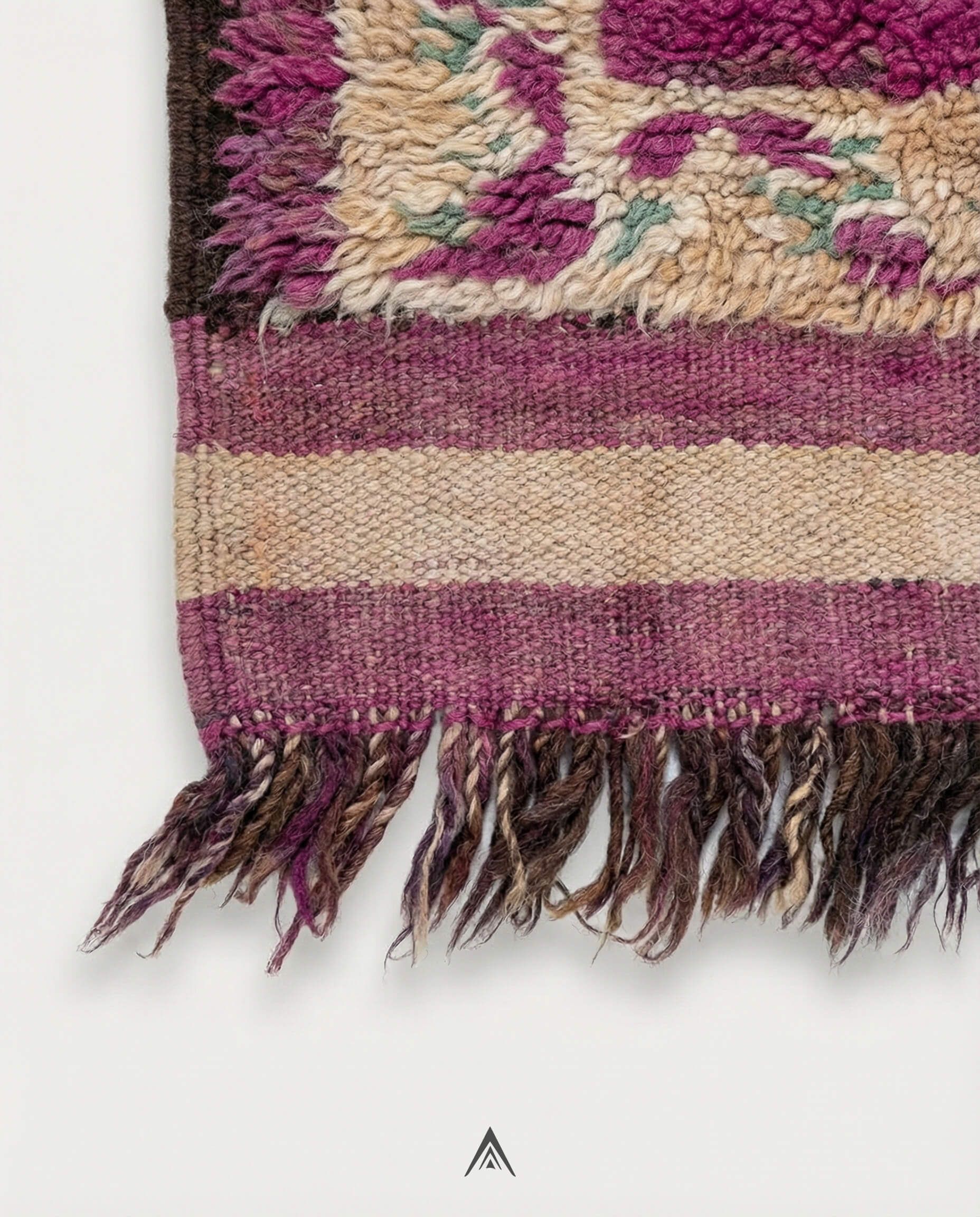 Vintage Handcrafted Rug 6.2x12 ft — 190x370 cm-Berber Handicraft