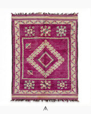 Vintage Handcrafted Rug 6.2x12 ft — 190x370 cm-Berber Handicraft