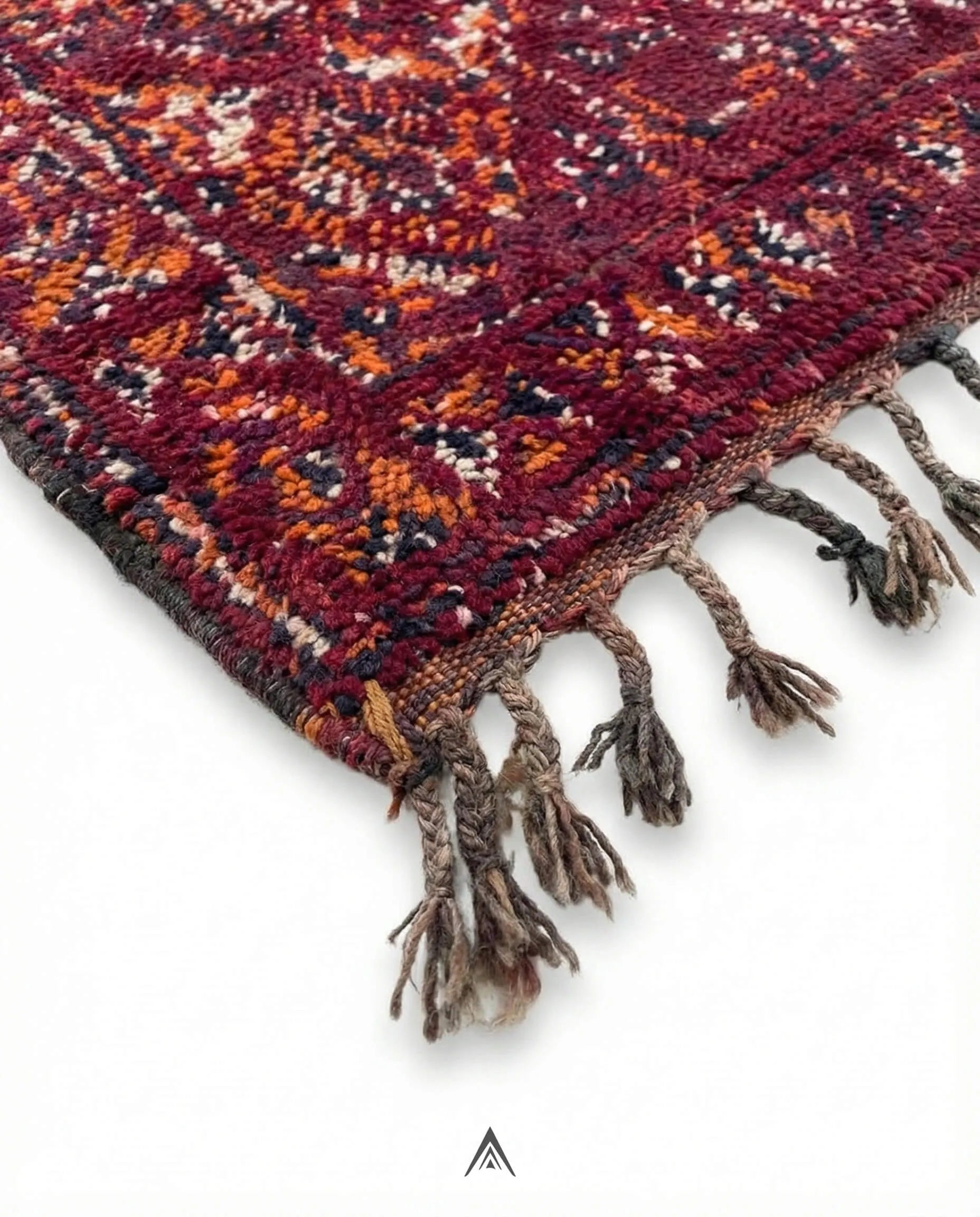 Vintage Handmade Carpet 6.7x13 ft — 205x400 cm-Berber Handicraft