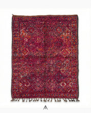 Vintage Handmade Carpet 6.7x13 ft — 205x400 cm-Berber Handicraft