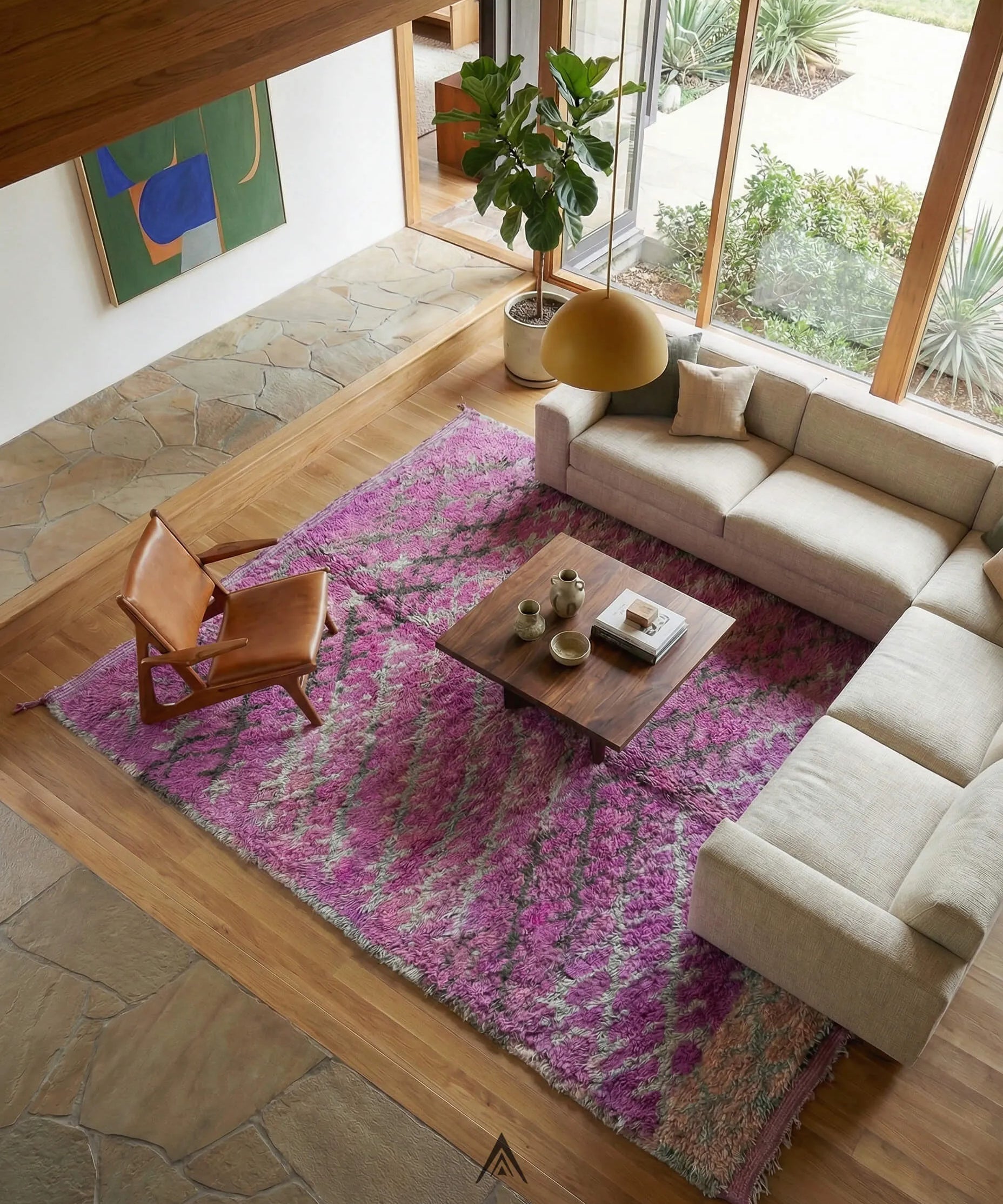 Vintage Knotted Carpet 6x14.2 ft — 185x435 cm-Berber Handicraft