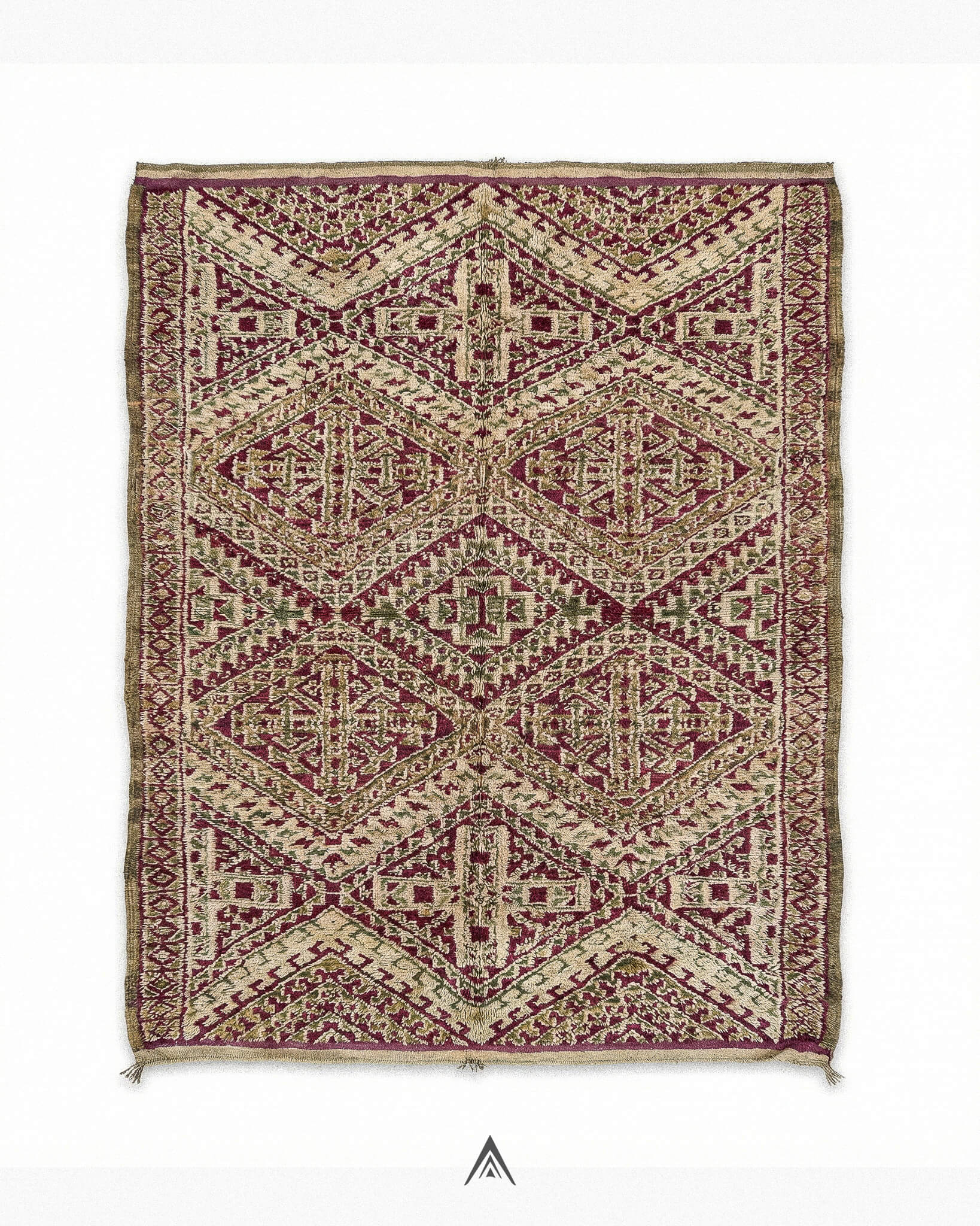 Vintage Living Room Rug 6x11.8 ft — 185x360 cm-Berber Handicraft