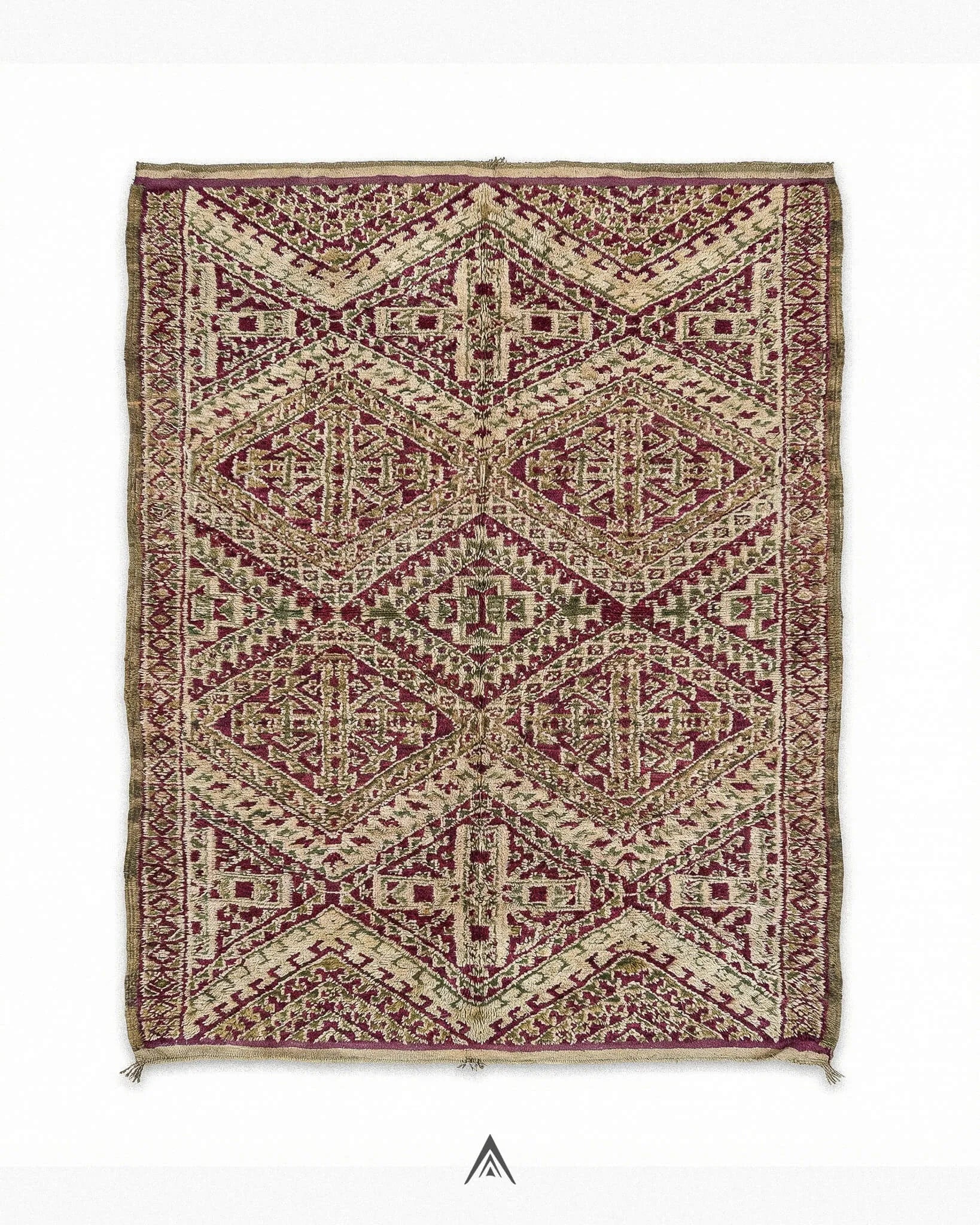 Vintage Living Room Rug 6x11.8 ft — 185x360 cm-Berber Handicraft