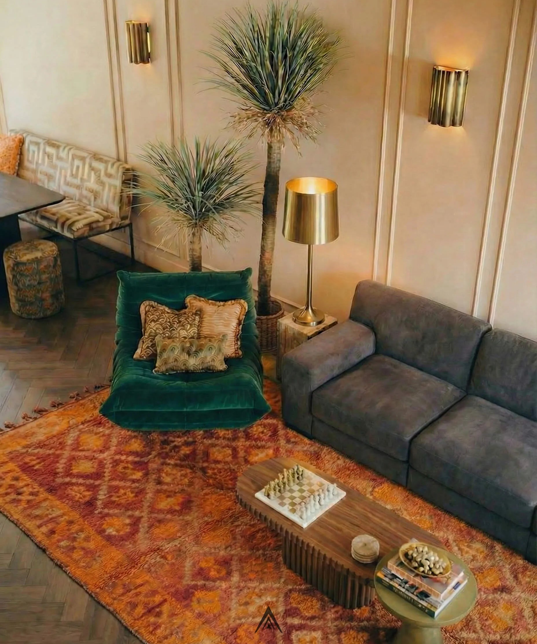 Vintage Minimalist Rug 5.5x10.7 ft — 170x325 cm-Berber Handicraft