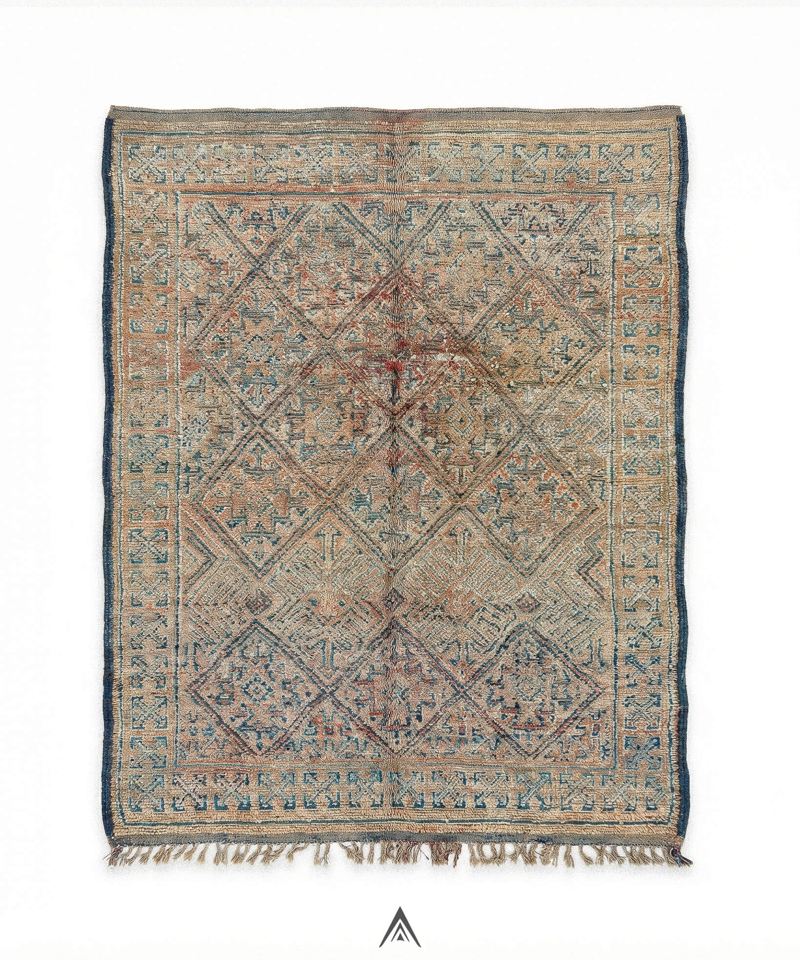 Vintage Moroccan Carpet 6.7x12 ft — 204x370 cm-Berber Handicraft