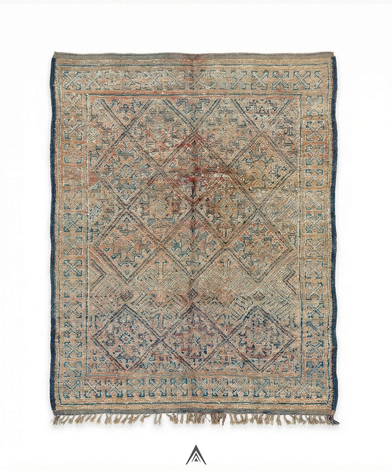 Vintage Moroccan Carpet 6.7x12 ft — 204x370 cm-Berber Handicraft