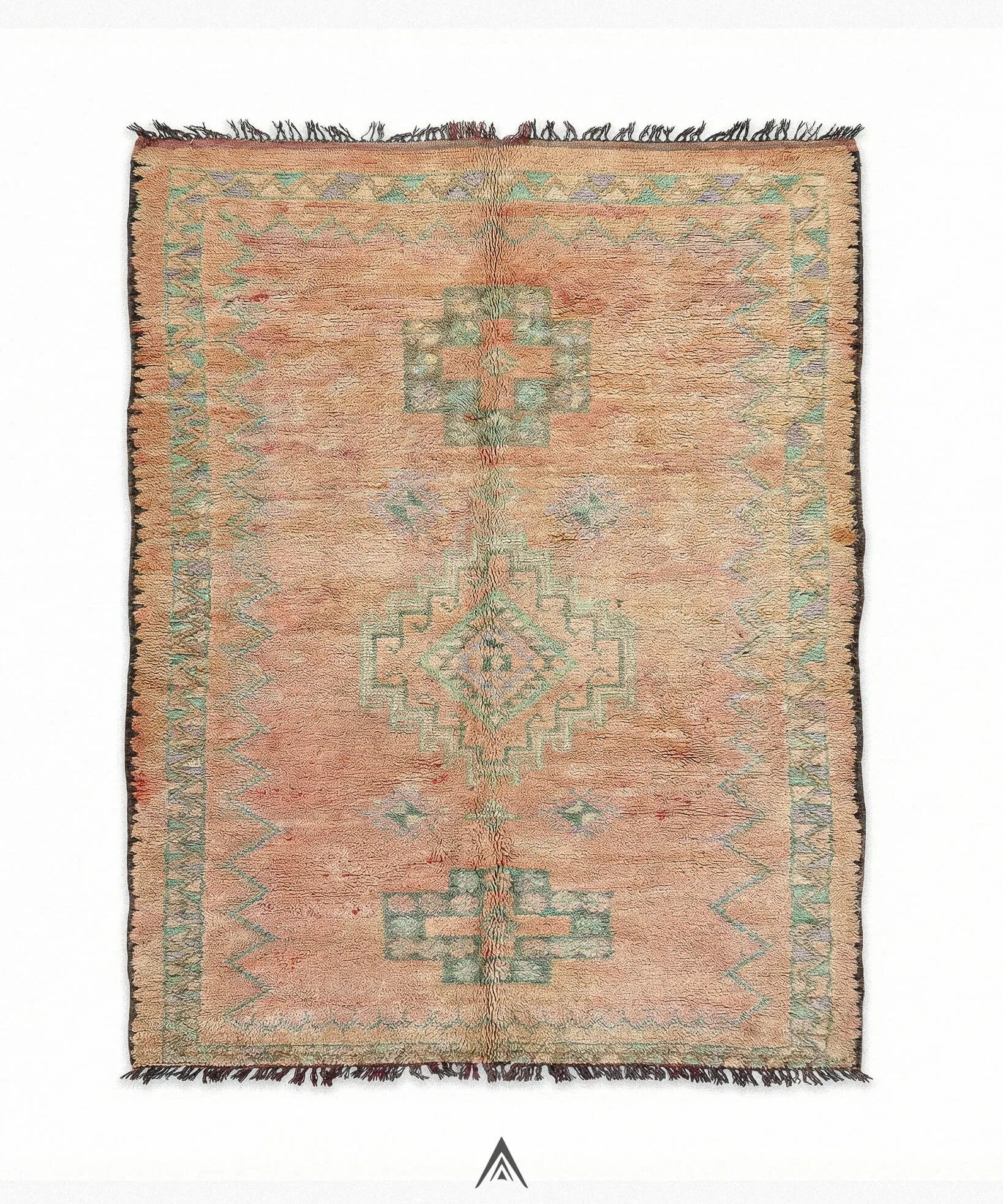 Vintage Moroccan Rug 6.4x13.3 ft — 195x406 cm-Berber Handicraft