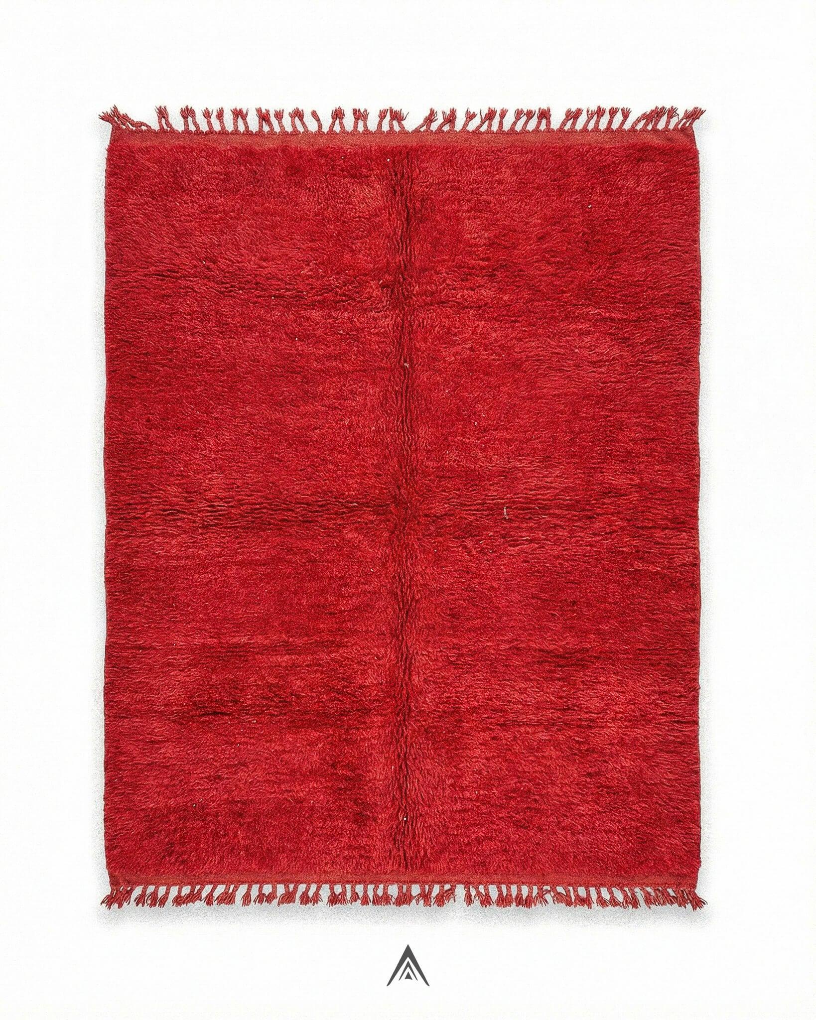 Vintage Overdyed Carpet 6x8.4 ft — 187x255 cm-Berber Handicraft