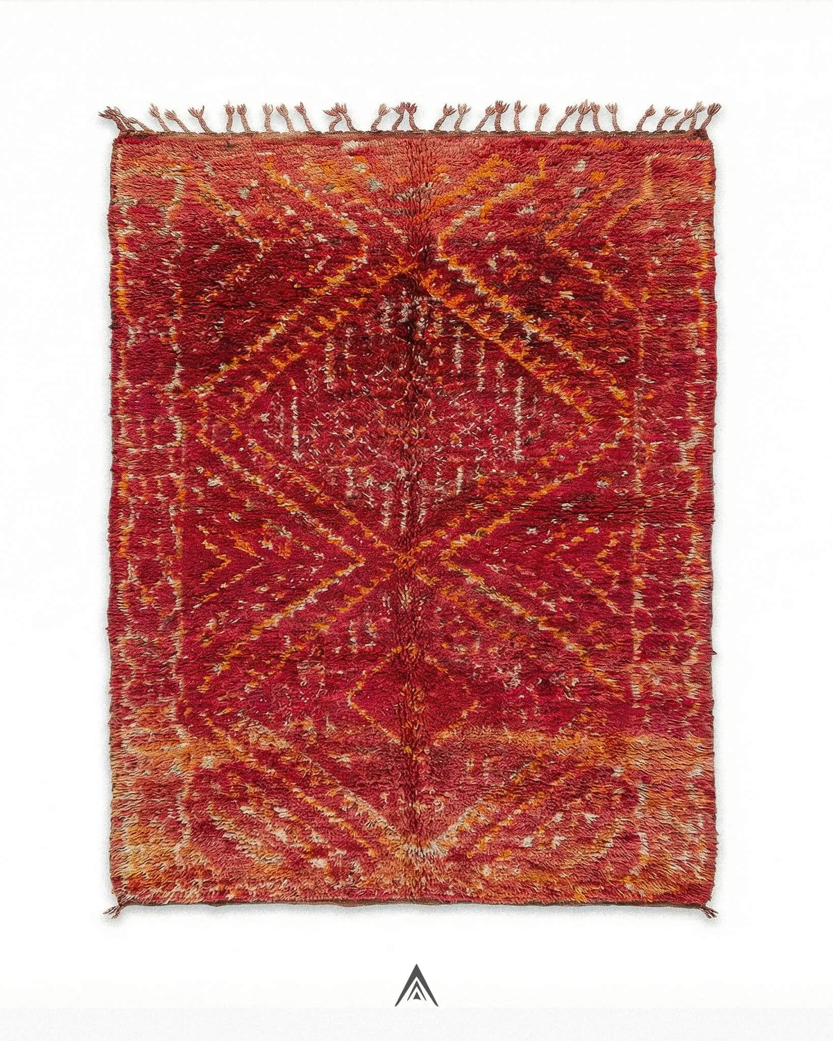 Vintage Rustic Carpet 6.2x13 ft — 190x400 cm-Berber Handicraft